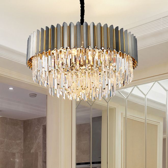 New Design High End Modern Crystal Chandelier Lighting Luxury Round
