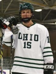 Custom Mens Ohio Bobcats Hockey Jerseys #16 Hartman #11 Harris #10