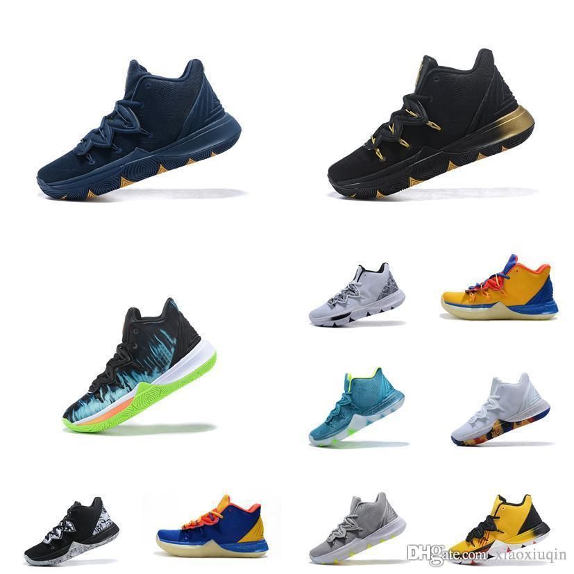 kyrie 5 gold and purple