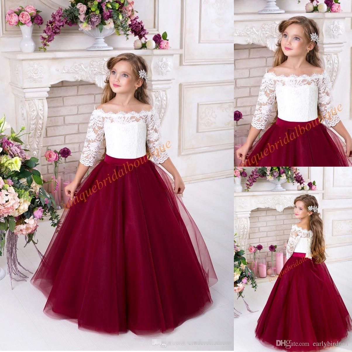 girls burgundy dress