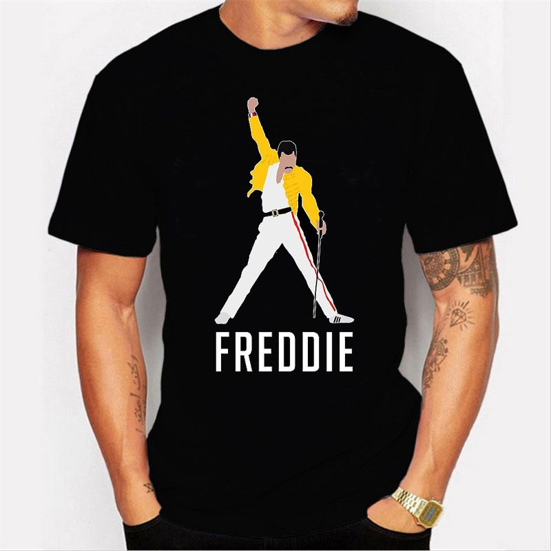 Nuevo Estilo Para Hombre Camisetas Freddie Impresión De La Personalidad Tipo Venta Caliente Cuello Redondo Estilo Casual Hombres Camiseta De 17,94 € | DHgate