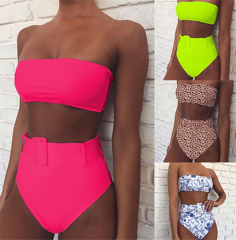 high waisted bikini with belt