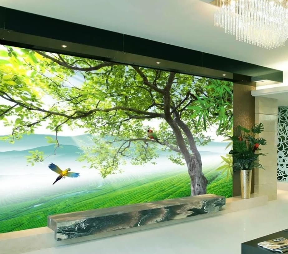 beautiful scenery wallpapers Green nature scenery wallpapers living room TV background wall beautiful scenery wallpapers Green nature scenery wallpapers living room TV background wall