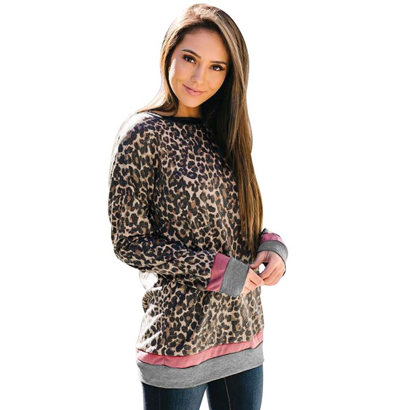 Blusa De Mujer Con Cuello En O Media Manga Estampado Empalme Blusa De Mujer Con Cuello En O Media Manga Estampado Empalme