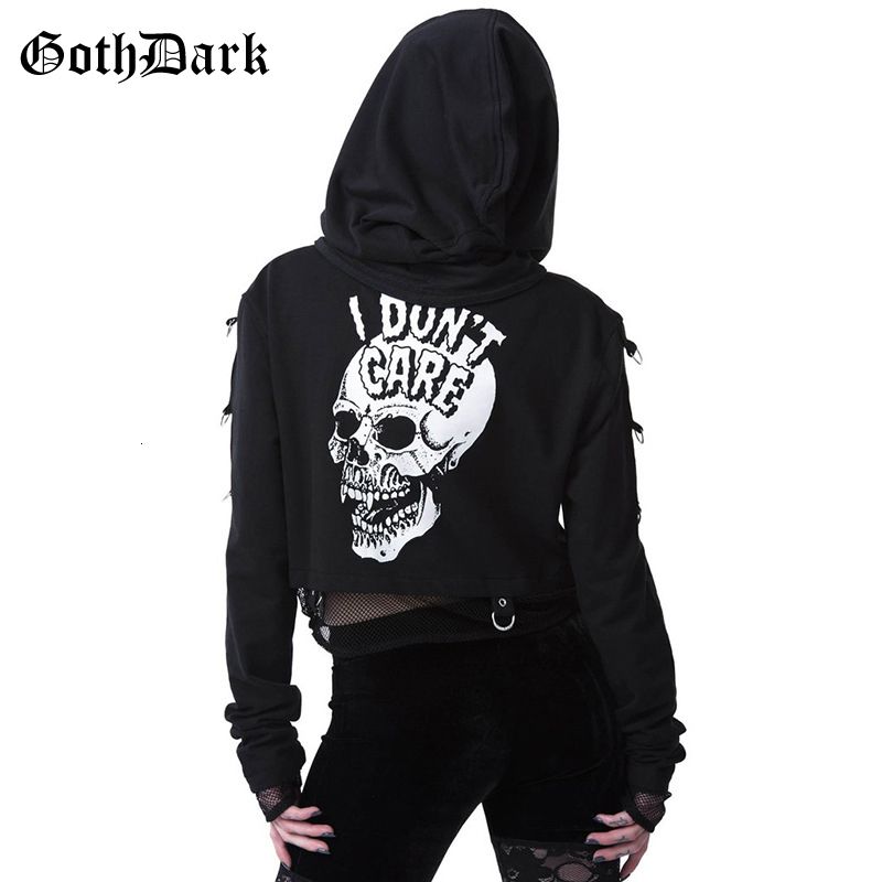 black goth hoodie