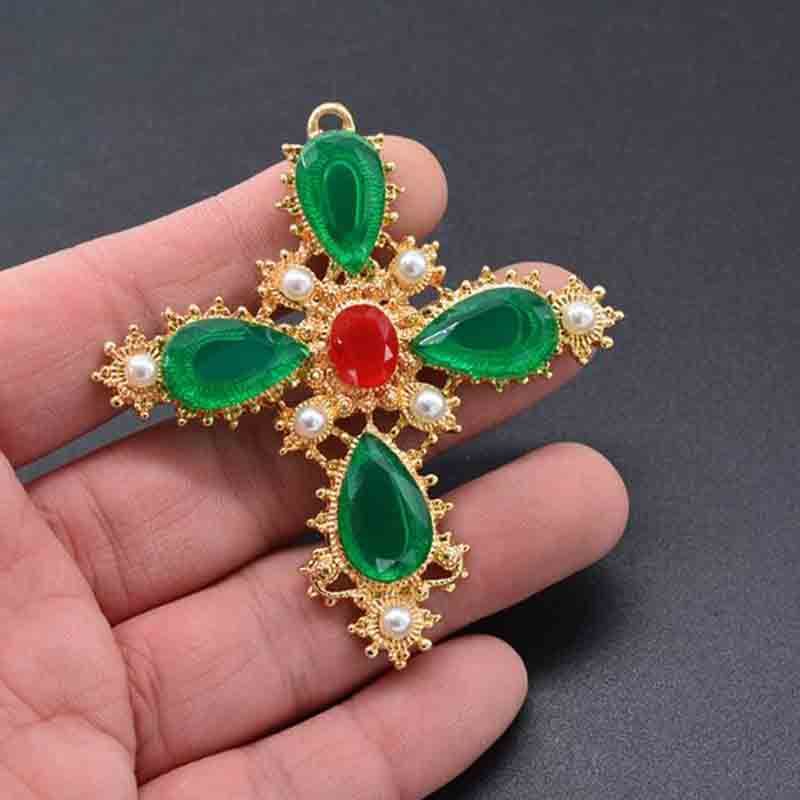 green brooches and pins