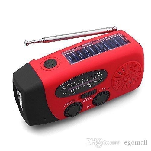 Multifunctional Emergency Radio Solar Wind Up Self Powered And