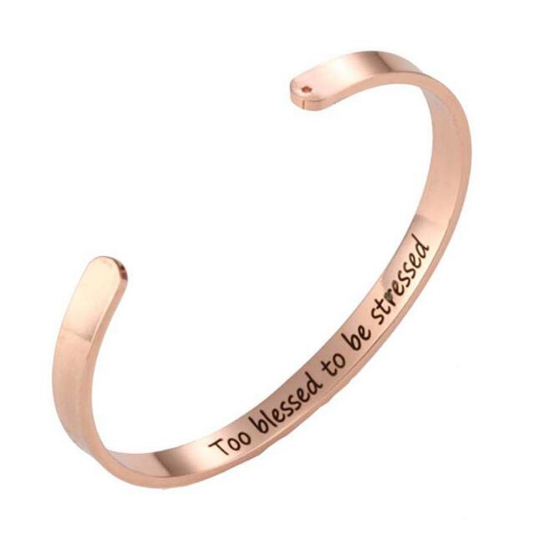 MEXBLING Inspirational Bracelets for Women Girls Birthday Gifts for Her Stainless Steel Engraved Personalized Mantra Bracelets for Women Cuff Bangle Bracelet Come with Gift Box