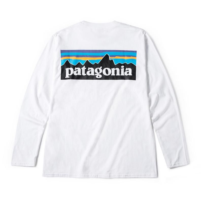 patagonia long sleeve top white