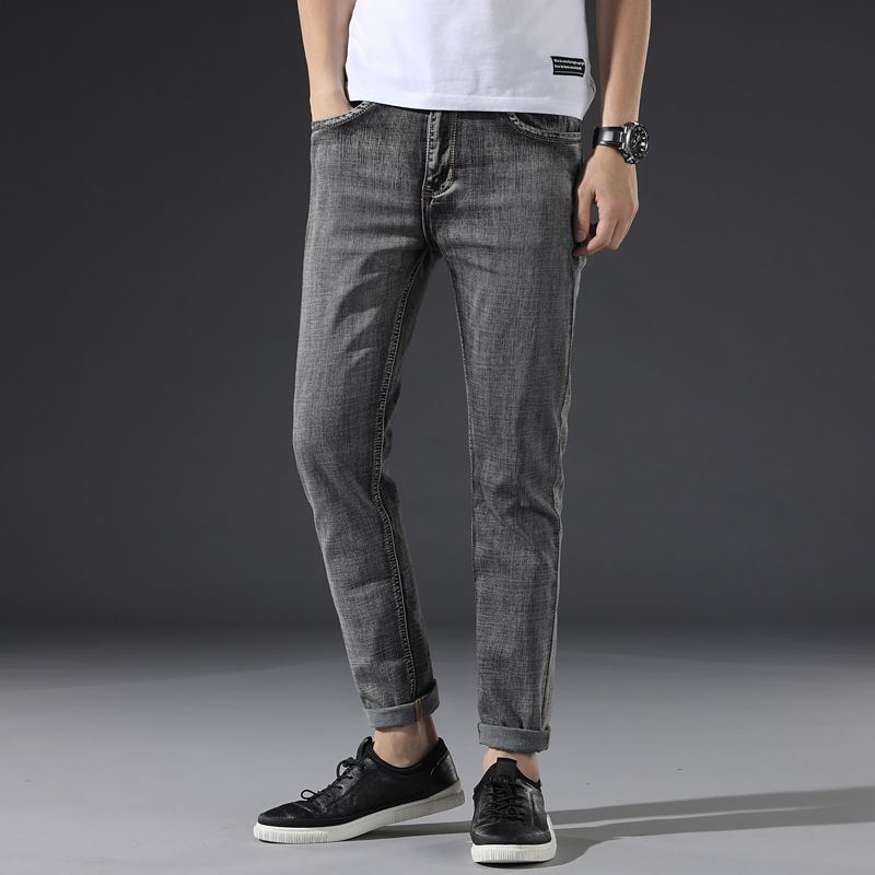 slim fit denim joggers