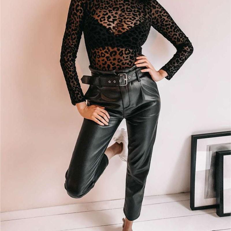 vintage leather pants women
