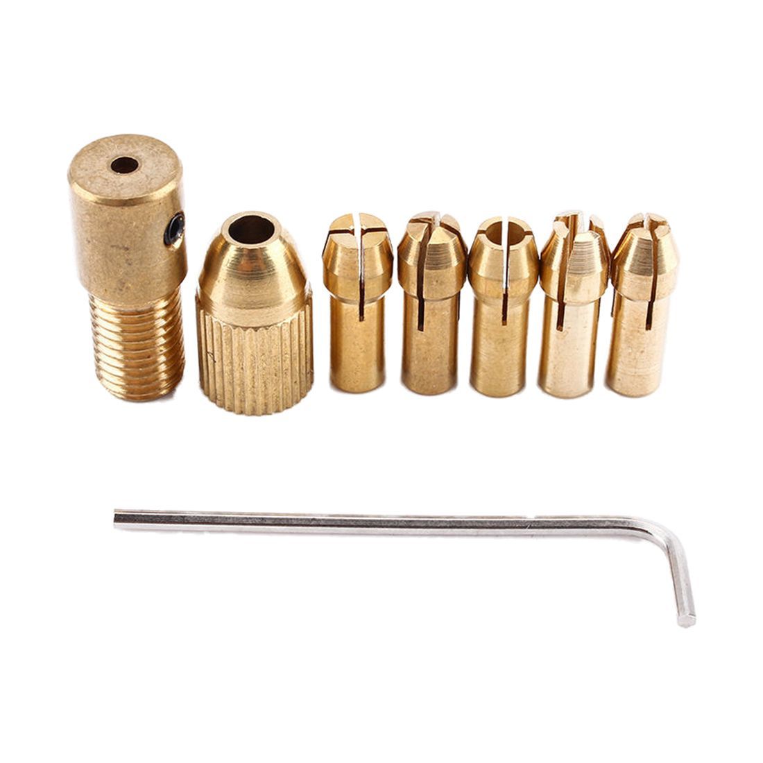 8pcs 0.5-3mm pequeño kit de herramienta mini mandril de pinza de broca eléctrica 8pcs 0.5-3mm pequeño kit de herramienta mini mandril de pinza de broca eléctrica