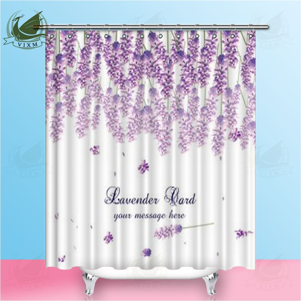 2019 Vixm Nature Plant Purple Lavender Color Butterfly Shower