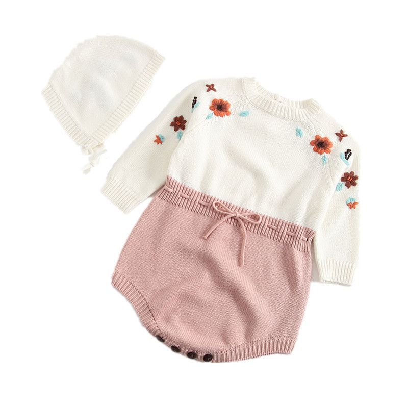 baby girl knitted romper