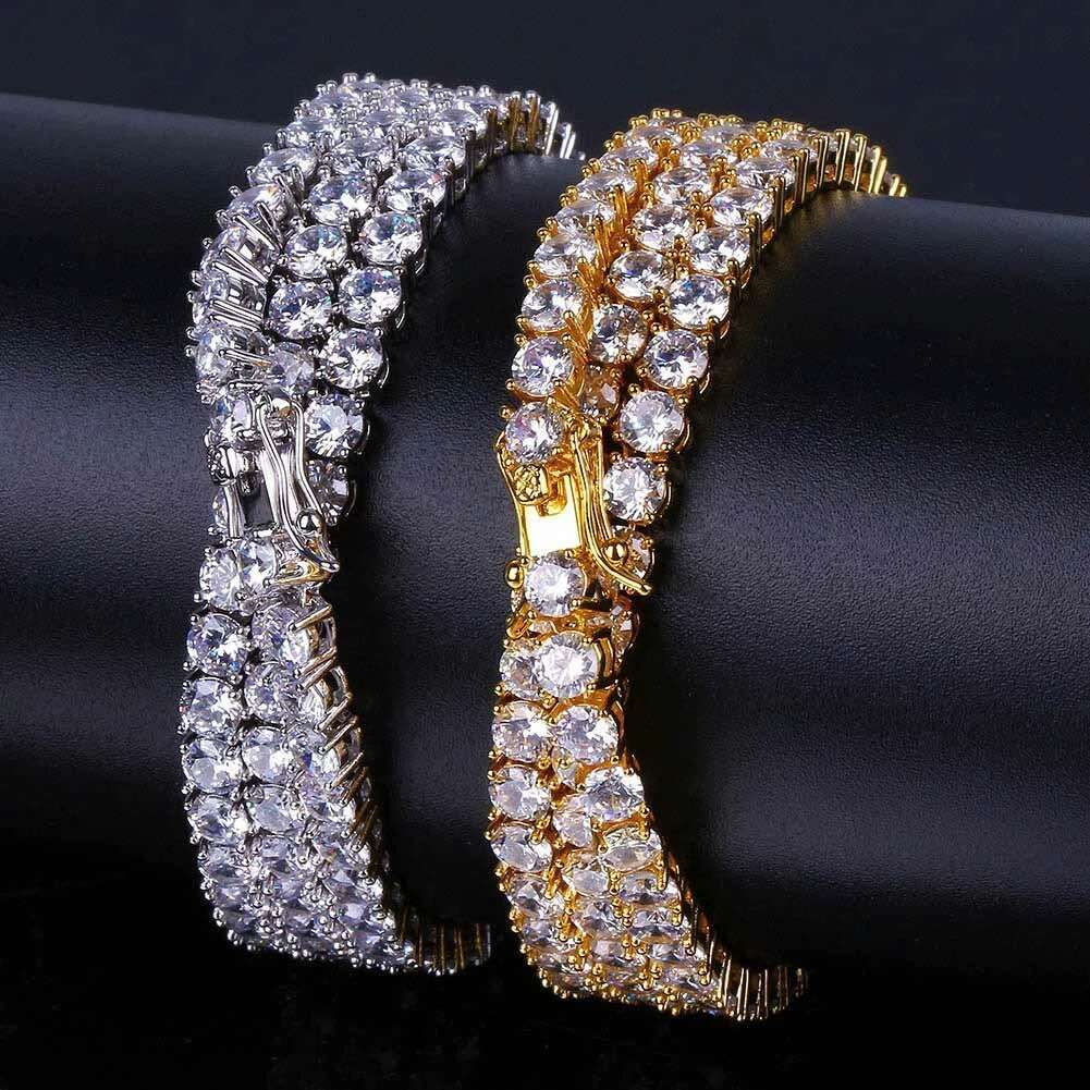 2020 4mm Diamond Tennis Chain Necklaces For Men Luxury 16inches