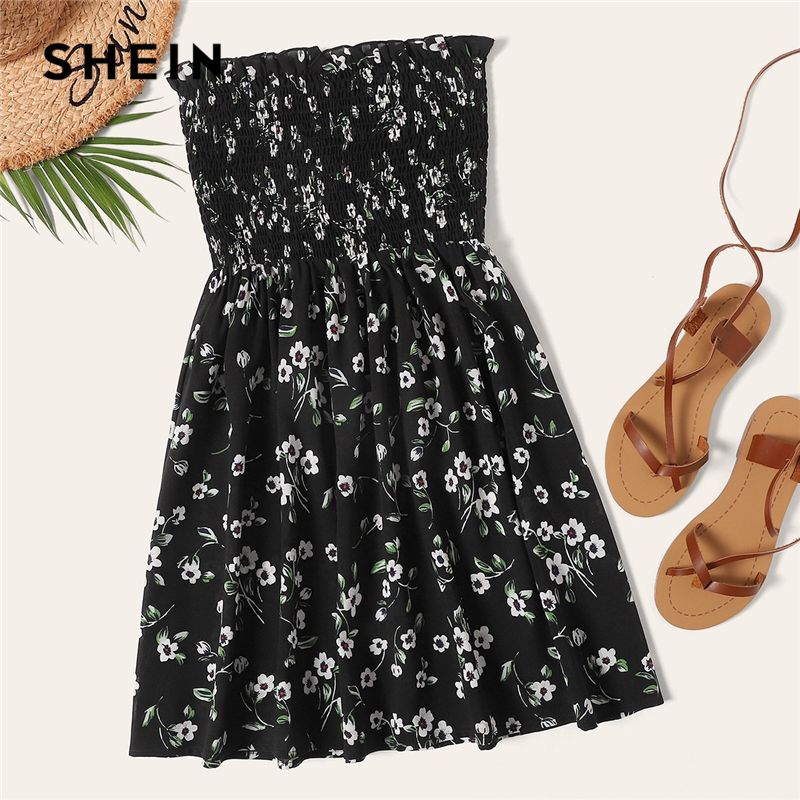 shirred summer dress
