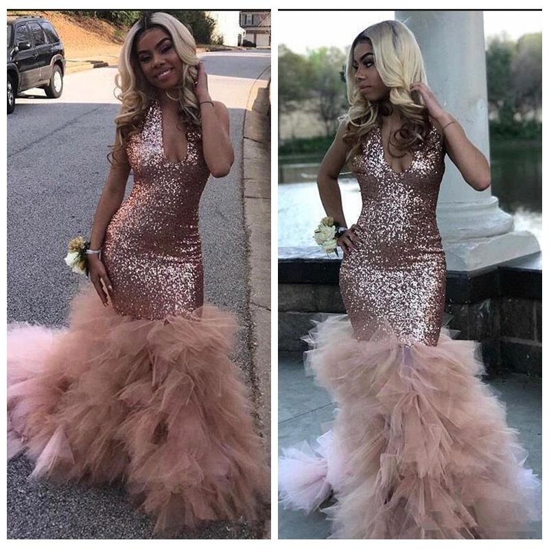 bling mermaid prom dresses