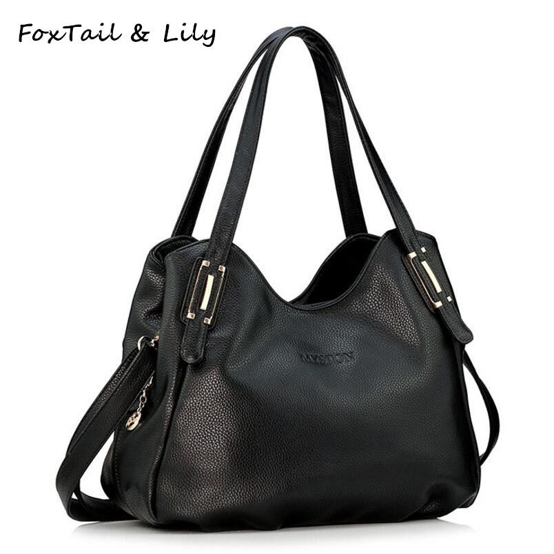 soft leather tote with zipper