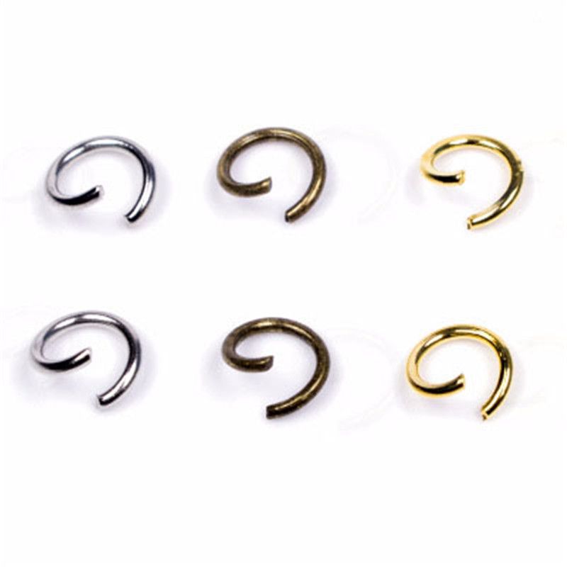 1000 Pcs 6Mm Rhodium Plated Open Jumprings Jump Ring Diy Metal Bracelet Necklace Jewelry Jewelry Components