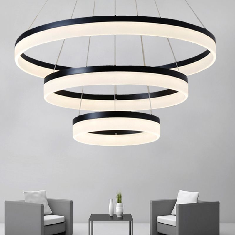 Modern Led Living Dining Room Pendant Lights Suspension Luminaire Suspendu Led Ring Lighting Lamp Fixture De Techo Colgante Home Light Fixtures Hanging Ceiling Lamp From Jess678 100 51 Dhgate Com
