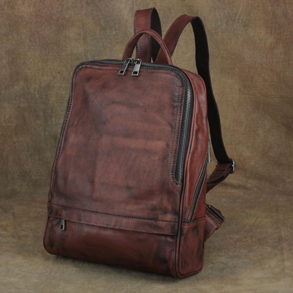 leather rucksack handbag