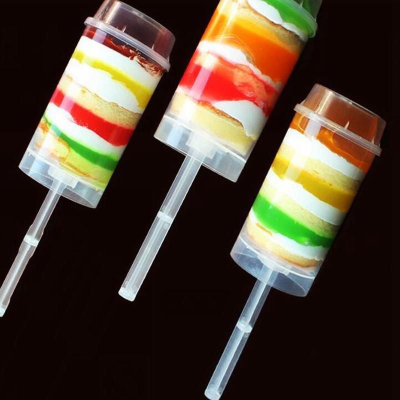 2020 Plastic Push Pop Containers Lids Cake Shooters Push Up Pops Cake