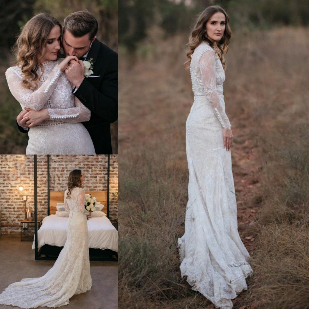 cream lace boho dress