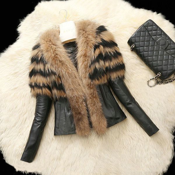 Chaqueta larga de cuero sintético para mujer chaqueta de piel sinté Chaqueta larga de cuero sintético para mujer chaqueta de piel sinté