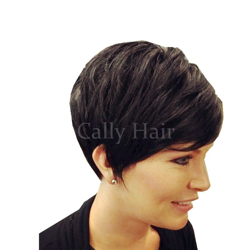 Indian Hair New Short Pixie Cut Human Natural Hair Wig Rihanna