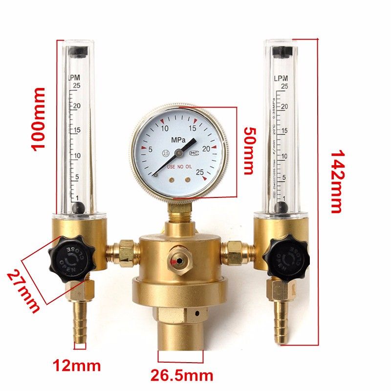 2 unidades Reductor de presión regulador de presión para argón/co2 schutzgas soldadora