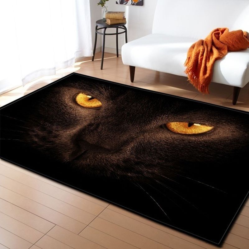 compre 3d negro ojos de gato puerta de entrada alfombra animales alfombras impresas piso para sala de estar area del dormitorio alfombra bano cocina