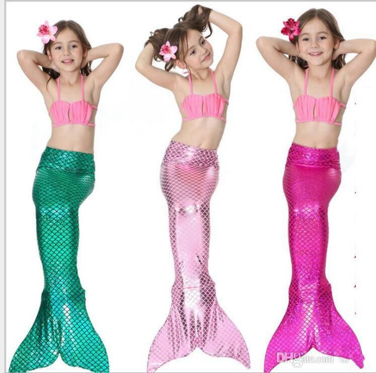 Traje De Baño De Sirena Para Niños Bikini Mermaid Tail Girl Traje De Baño De Sirena Para Niños Bikini Mermaid Tail Girl