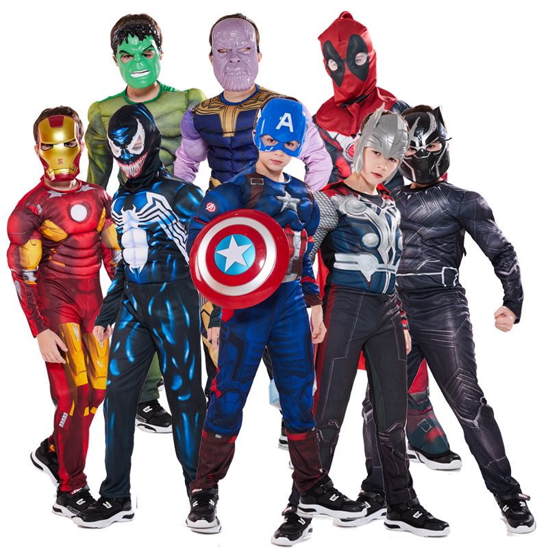 Los vengadores Capitán América superman spider-man iron man Niños Cosplay Ropa para fiestas Niños Disfraces de Halloween Disfraces Los vengadores Capitán América superman spider-man iron man Niños Cosplay Ropa para fiestas Niños Disfraces de Halloween Disfraces