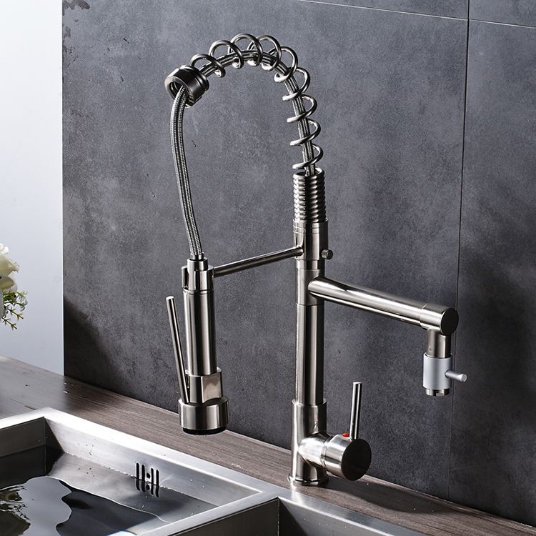 2020 Brushed Nickel Water Ridge Kitchen Faucet Double Spout