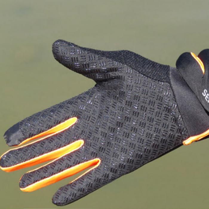 1 Pair Bike Gloves Full Finger Touchscreen Men Women Gloves Breathable Mittens