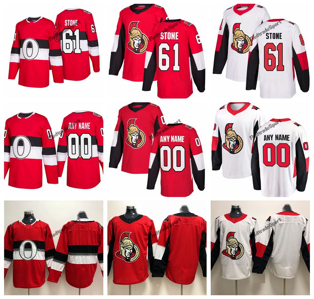 2020 2019 Mark Stone Ottawa Senators Hockey Jerseys 100th Classic Mens Custom Name Home Red Red