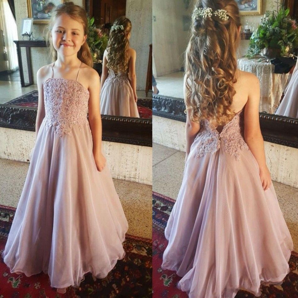 dusty pink flower girl dresses uk