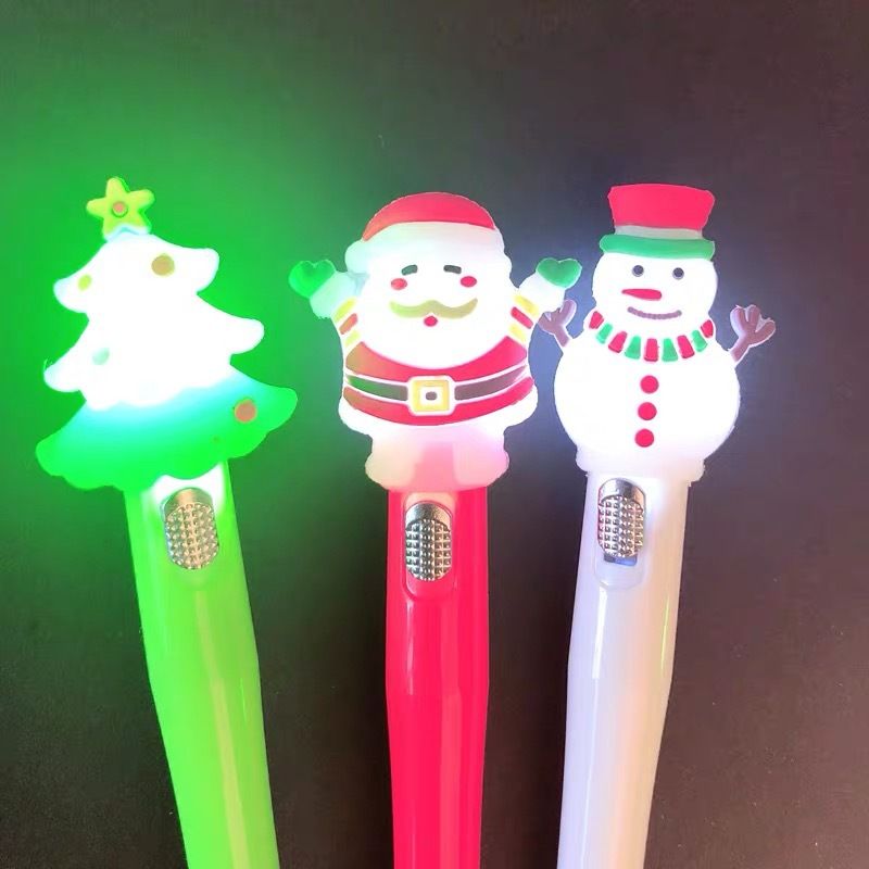 Natal neutro caneta de luz de Natal estudantes neutros gravação LED  crianças caneta escrever caneta Natal