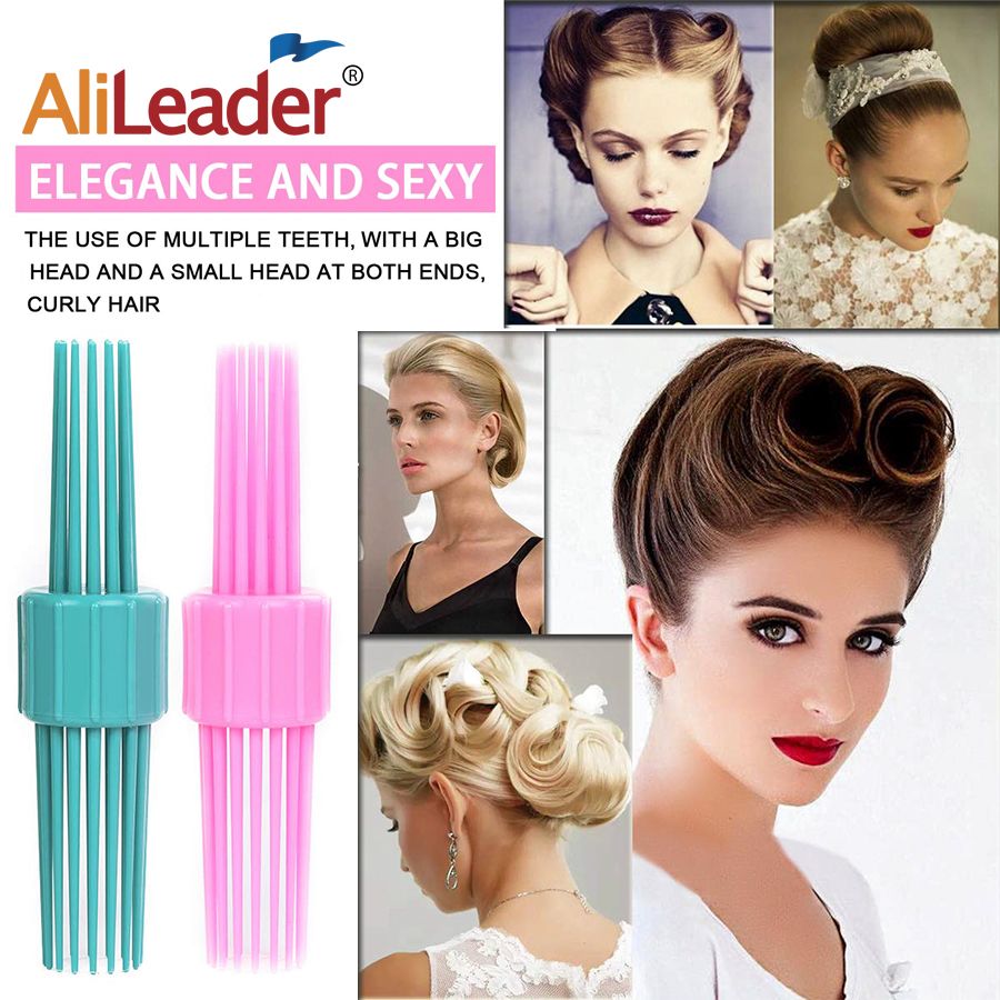 Alileader Fashion Hair Roller Curler Curly Women Plastic French Braid Hair Tools Styling Diy Hairstyle Accessories Pink Blue Sock Bun Holder Doughnut