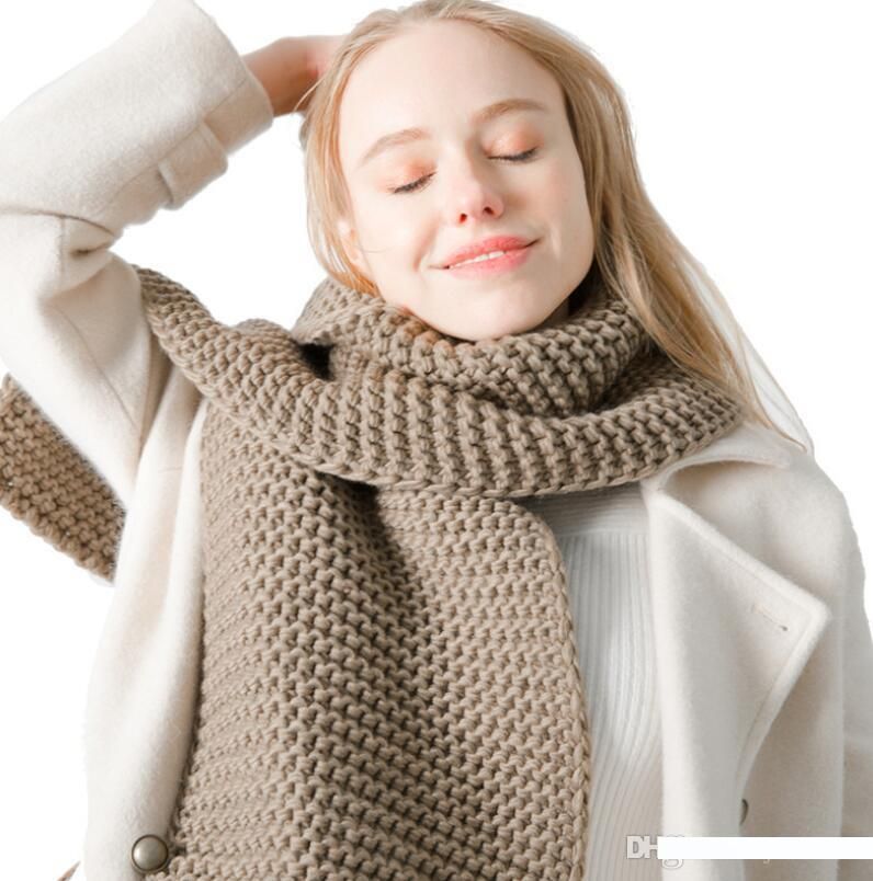 Mens Warm Scarf Fashion Solid Style Formal Business Shawl Thicken Muffler Neckerchief Man