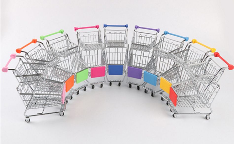metal play shopping cart