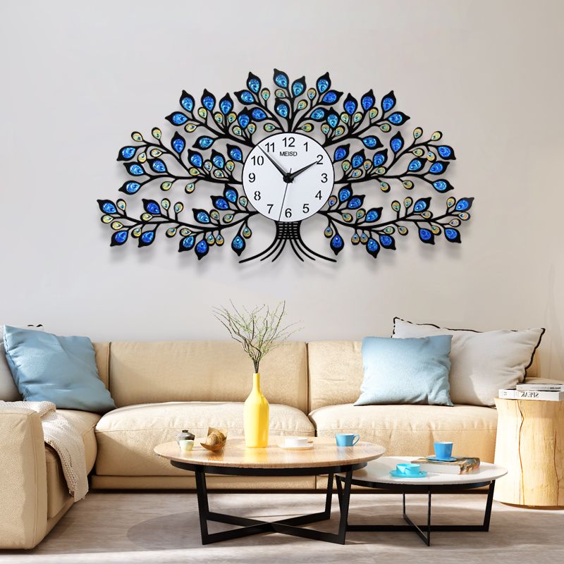 Compre 2019 Relojes Que Cuelgan Azul Creativa Cristal Amarillo