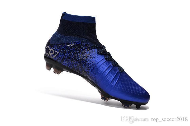 Compre Zapatos CR7 Azul Unisex Zapatos De Fútbol Mercurial Superfly  Original V SX Neymar Niños De Fútbol De Alta Del Tobillo De Cristiano  Ronaldo Fútbol Para Mujer Botas A 43,35 € Del