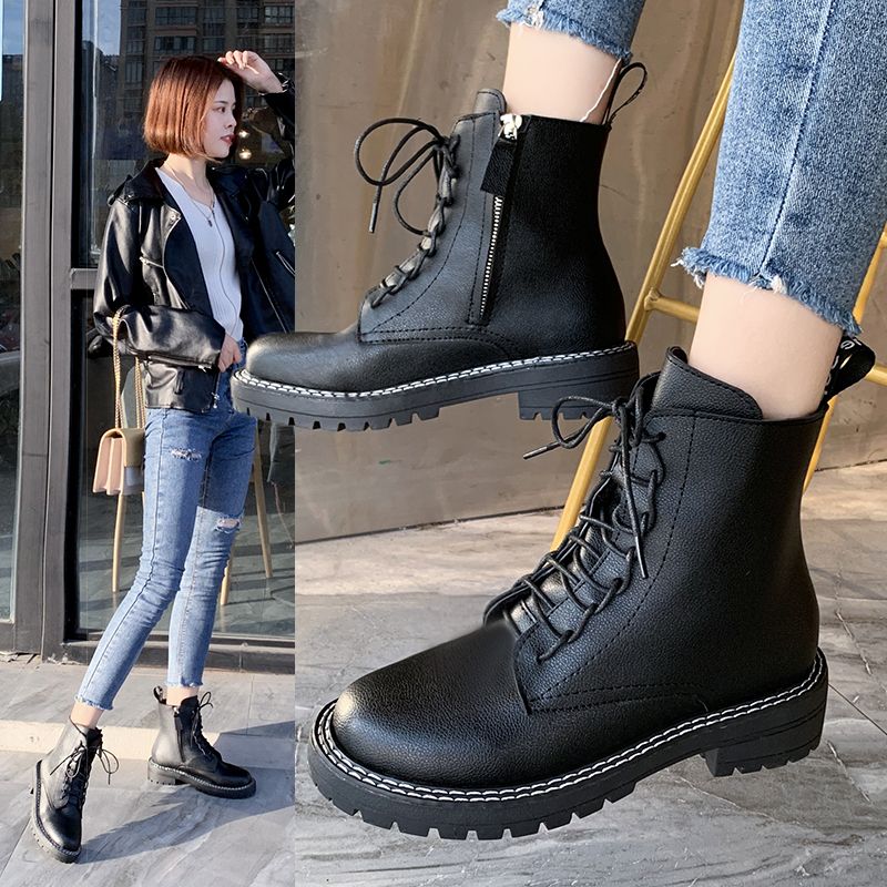 ladies biker style ankle boots