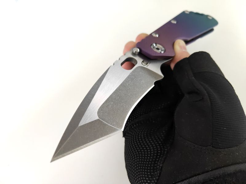 Evil Eyes Customized Smf Folding Knife Rainbow Titanium Handle