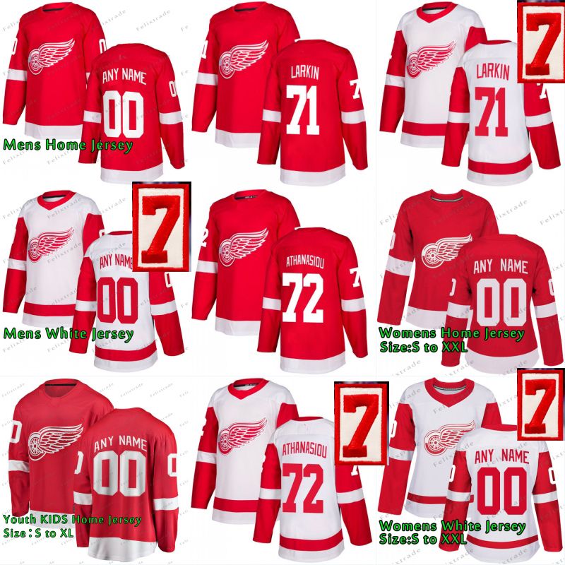 detroit red wings home jersey color