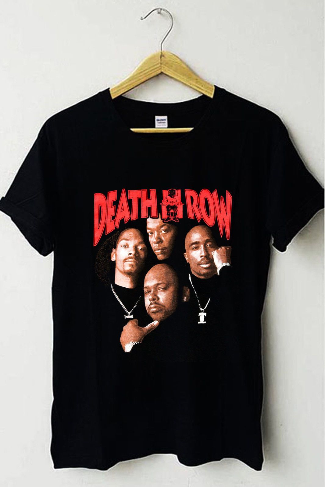 death row records t shirt red