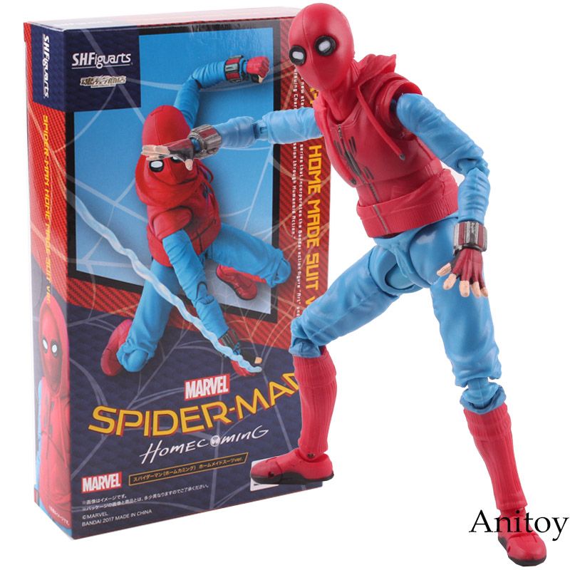 SHF  Hombre Araña Spiderman Regreso A Casa Hecho En Casa Traje  Ver. PVC Marvel Spider Man Figura De Acción De Colección Modelo De Juguete  De 20,74 € | DHgate