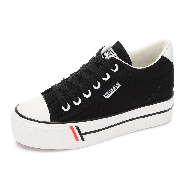 red high heel sneakers