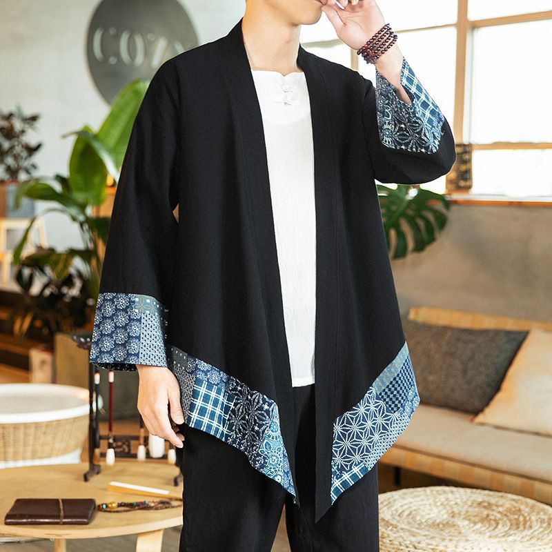 Compra Hombre Tronch Abrigos Japonés Kimono Cardigan Hombres Haori Yukata  Mascule Samurai Traje Ropa Chaqueta Hombres Camisa Barato | Entrega Rápida  Y Calidad | Es.Dhgate